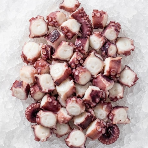cooked & chopped octopus case (12/1 lb) – ready to serve seafood bulk