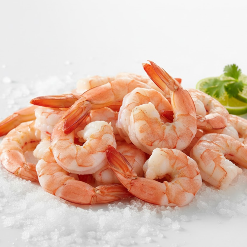 kirkland mexican shrimp 21/25 (large) – peeled & deveined (tail on) | 2lb bag