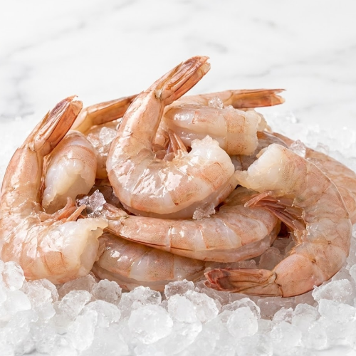 colosal wild mexican shrimp u/15 (camarón) – peeled & deveined (tail on) | 5lb box