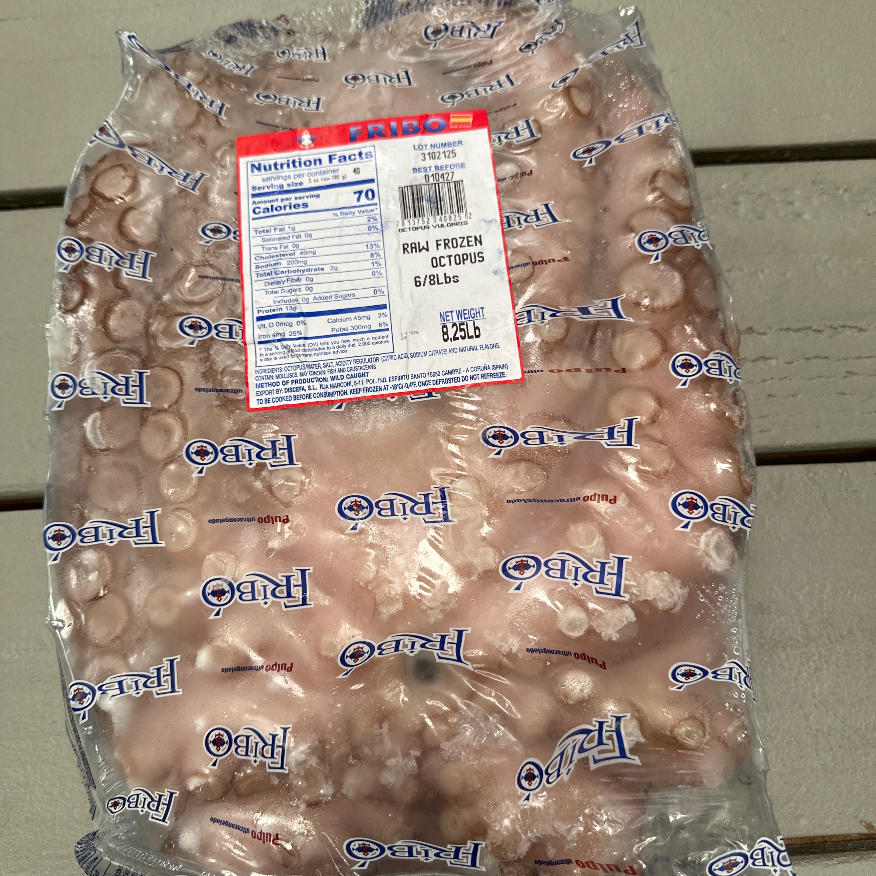 spanish octopus fribo 6/8