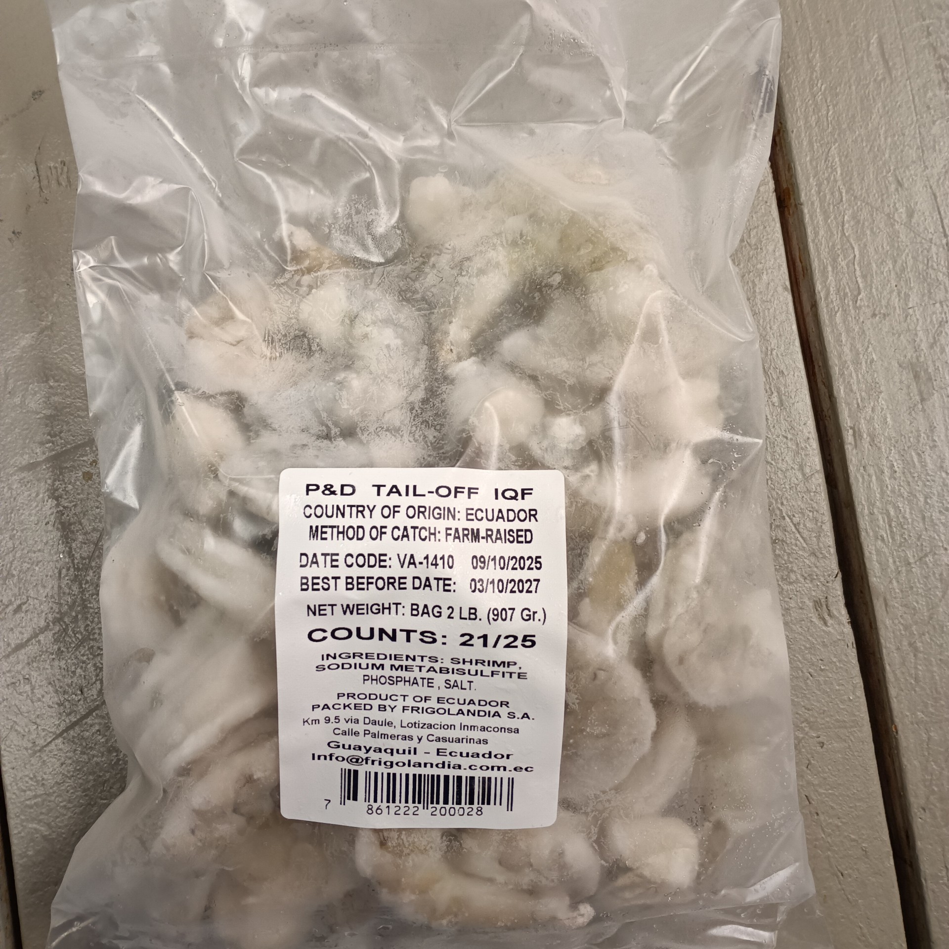 21/25 shrimp p&d t/off ecuador supreme