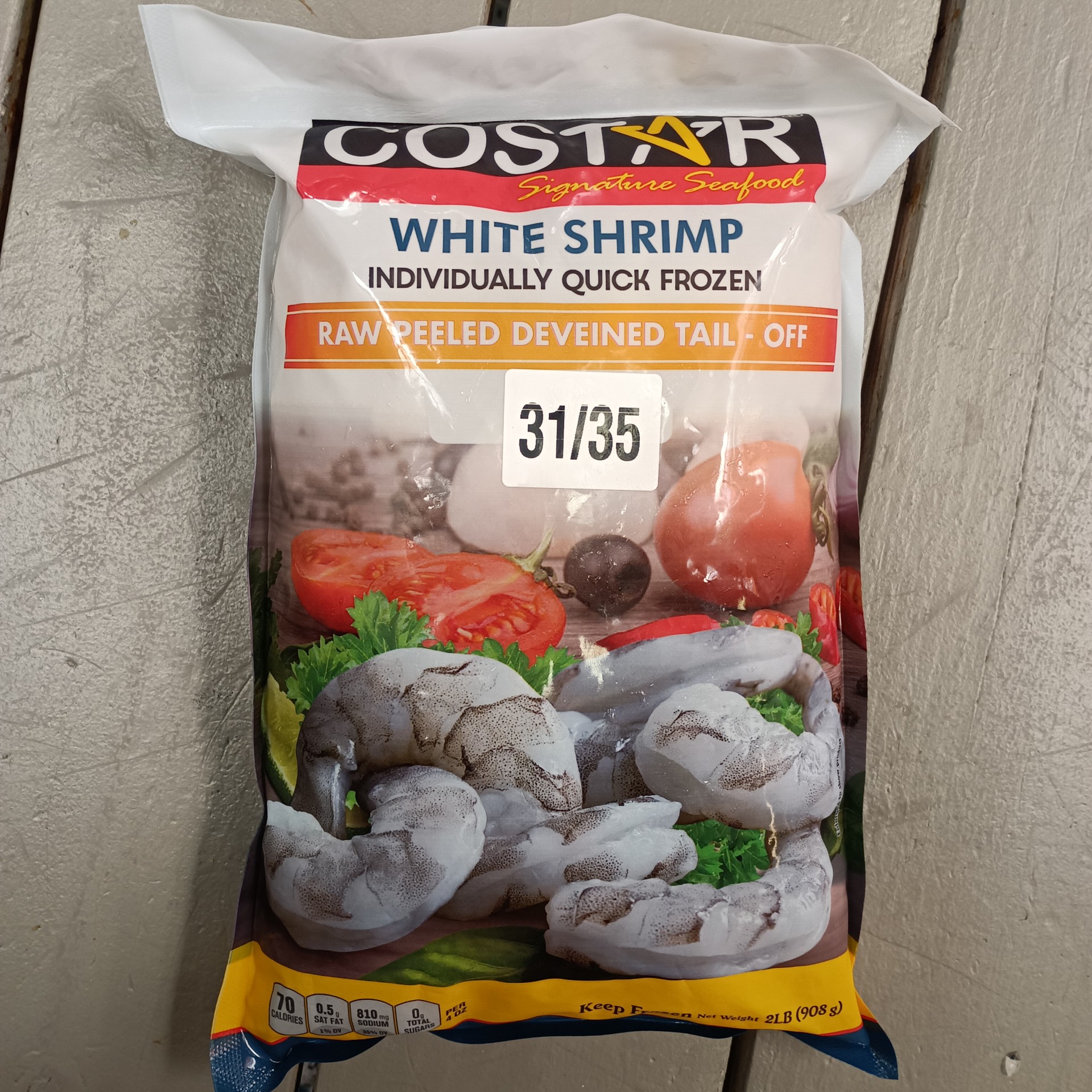 31/35 shrimp p&d t/off ecuador costar 2 lbs